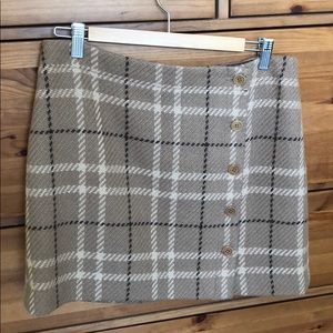 J.Crew tan plaid skirt - size 8